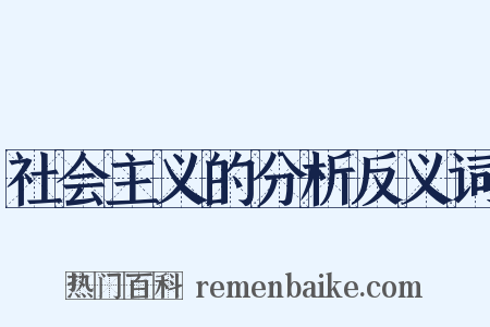 社会主义的分析反义词是什么意思的图片